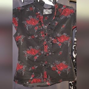 Killstar Beatrice Chiffon blouse